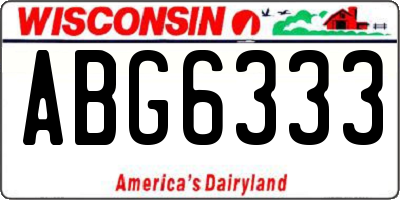 WI license plate ABG6333