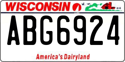 WI license plate ABG6924