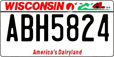 WI license plate ABH5824