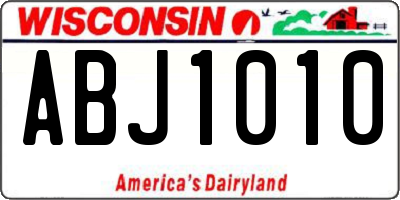 WI license plate ABJ1010