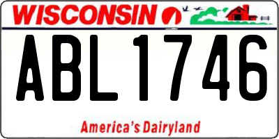 WI license plate ABL1746