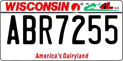 WI license plate ABR7255