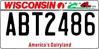 WI license plate ABT2486