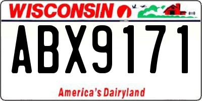 WI license plate ABX9171