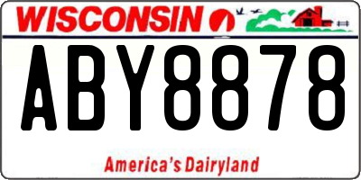 WI license plate ABY8878