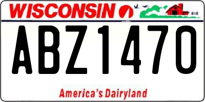 WI license plate ABZ1470