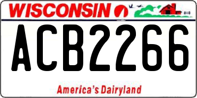 WI license plate ACB2266