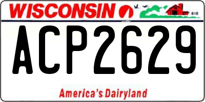 WI license plate ACP2629