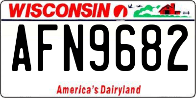 WI license plate AFN9682
