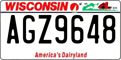 WI license plate AGZ9648