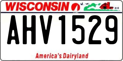 WI license plate AHV1529