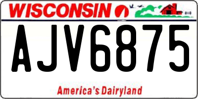 WI license plate AJV6875