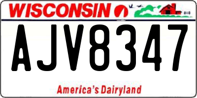 WI license plate AJV8347