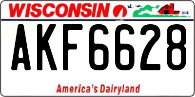 WI license plate AKF6628