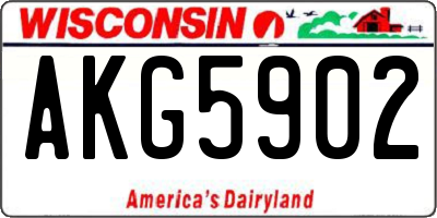 WI license plate AKG5902