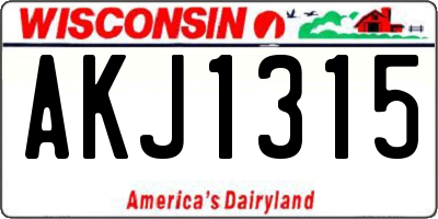 WI license plate AKJ1315