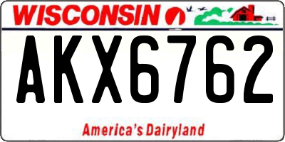 WI license plate AKX6762