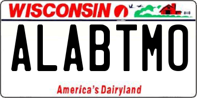 WI license plate ALABTMO