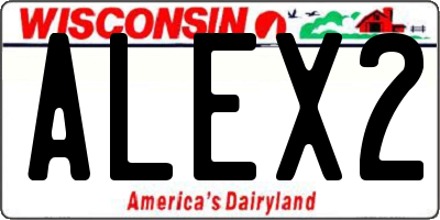 WI license plate ALEX2