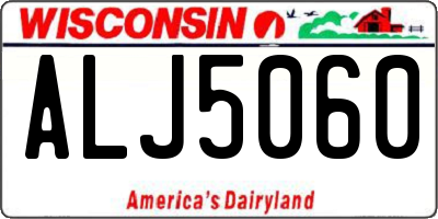 WI license plate ALJ5060