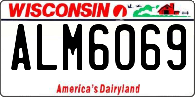 WI license plate ALM6069