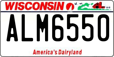 WI license plate ALM6550