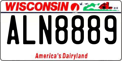 WI license plate ALN8889