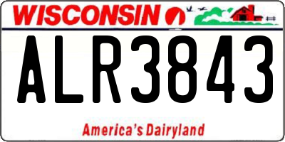 WI license plate ALR3843