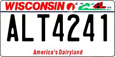 WI license plate ALT4241