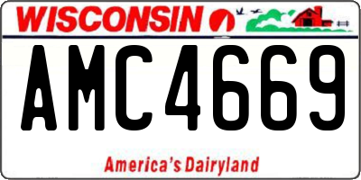 WI license plate AMC4669