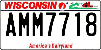 WI license plate AMM7718