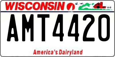 WI license plate AMT4420