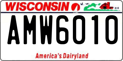 WI license plate AMW6010
