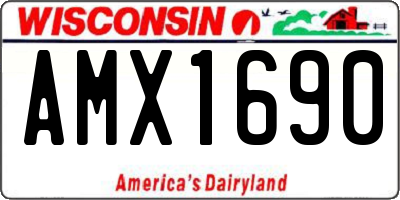 WI license plate AMX1690