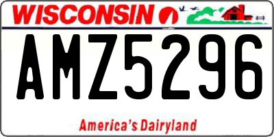 WI license plate AMZ5296