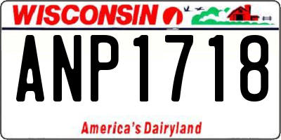 WI license plate ANP1718