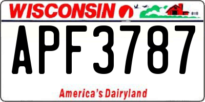 WI license plate APF3787