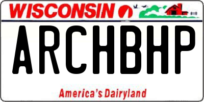 WI license plate ARCHBHP