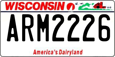 WI license plate ARM2226