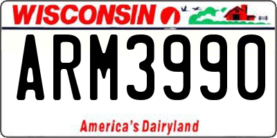 WI license plate ARM3990