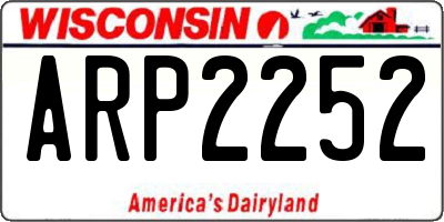 WI license plate ARP2252