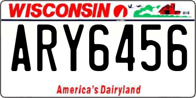 WI license plate ARY6456