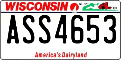 WI license plate ASS4653