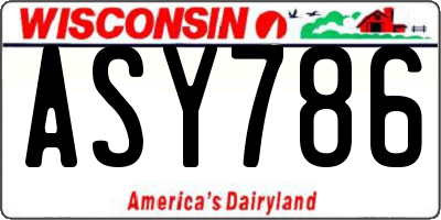 WI license plate ASY786