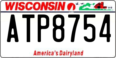 WI license plate ATP8754
