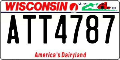 WI license plate ATT4787