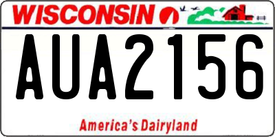 WI license plate AUA2156