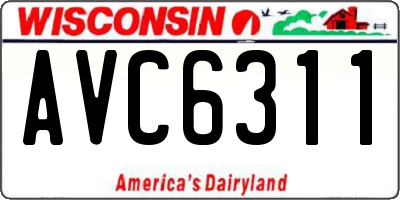 WI license plate AVC6311