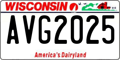 WI license plate AVG2025