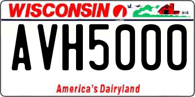 WI license plate AVH5000